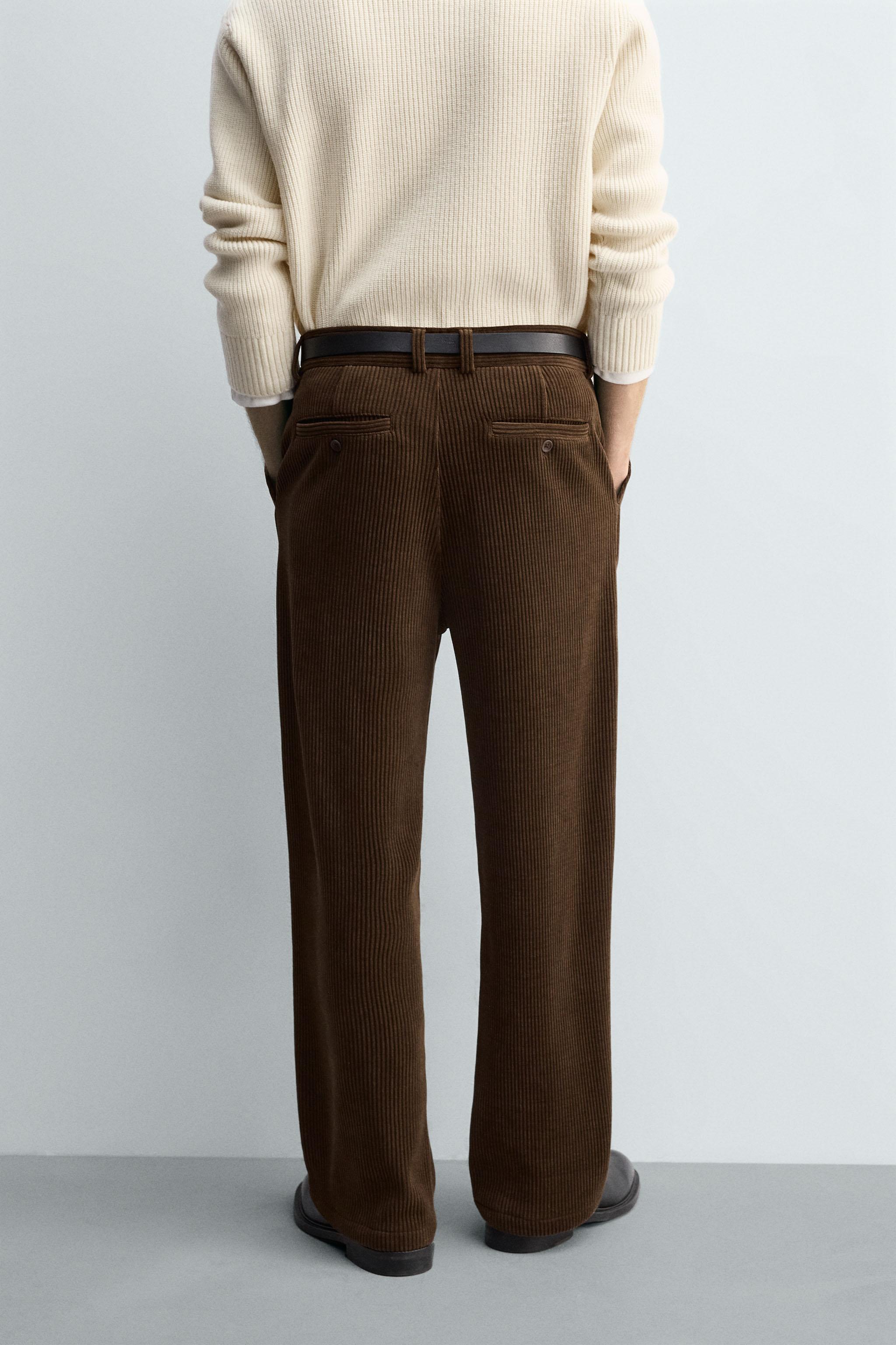 WIDE FIT CORDUROY PANTS